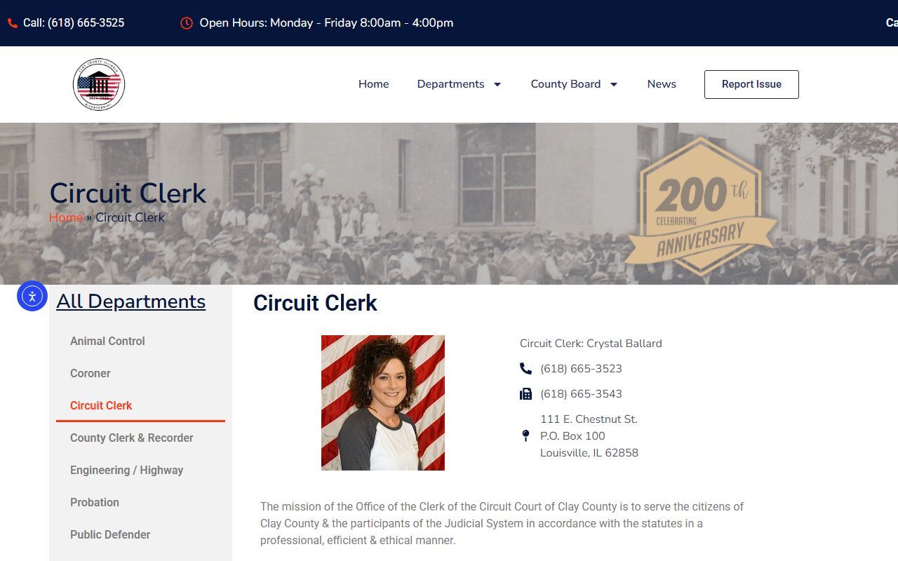 Clay County Circuit Clerk court records and fee information